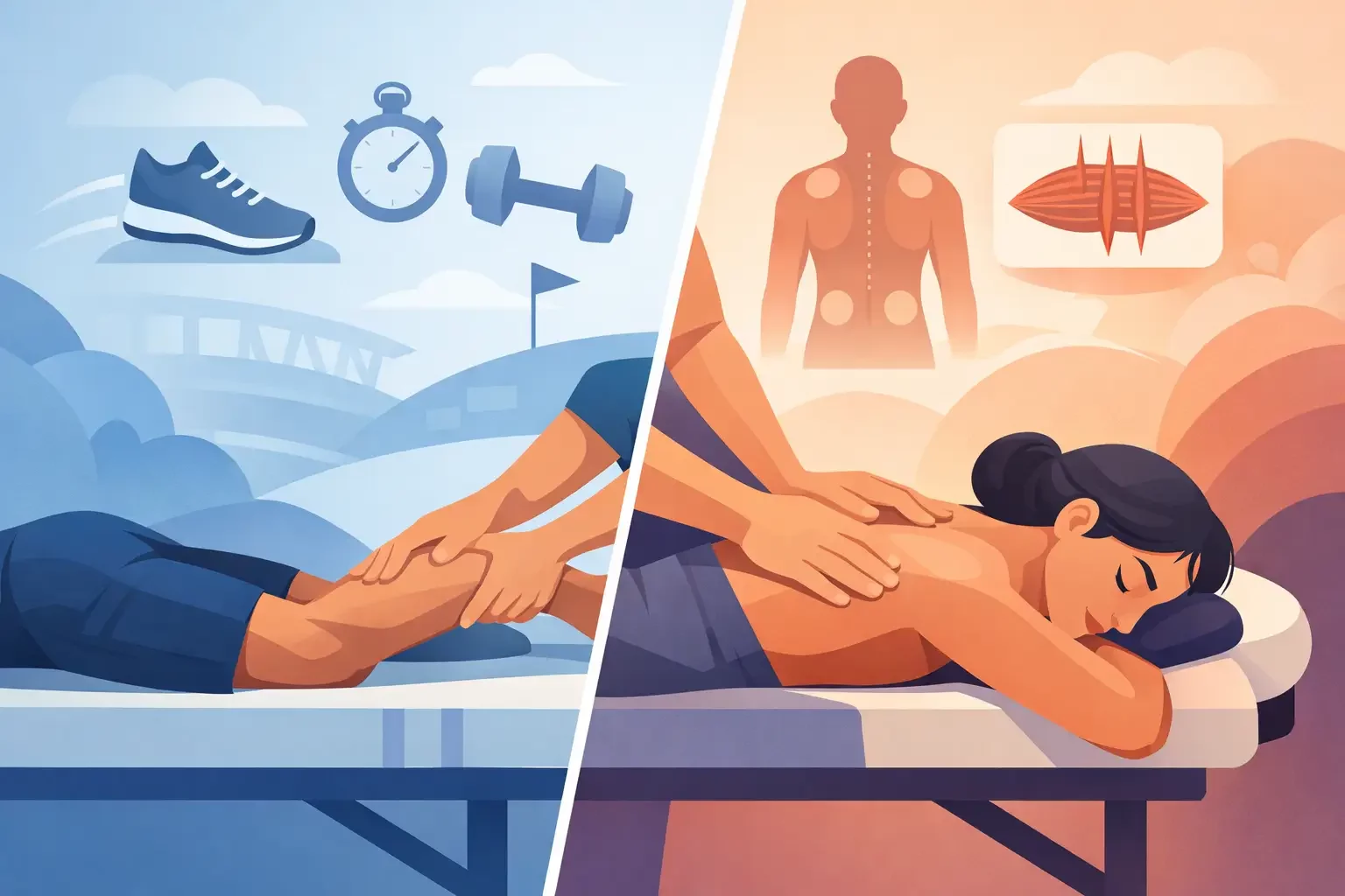 Sportmassage oder Tiefengewebsmassage?
