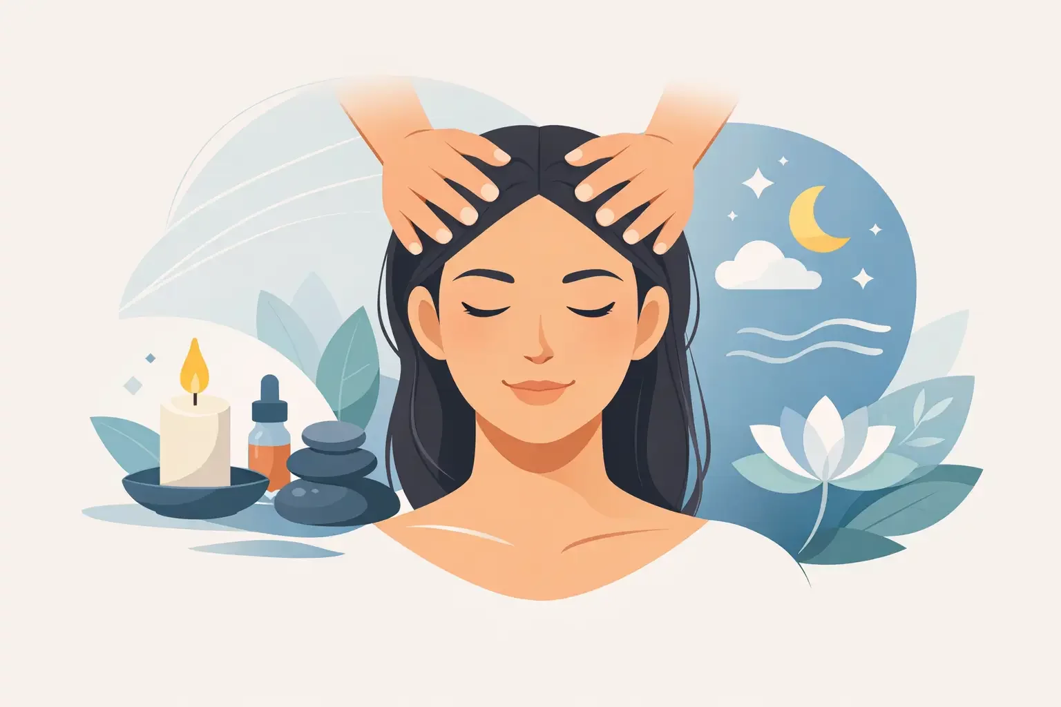 Kopfmassage zur Stresslinderung, die wirkt