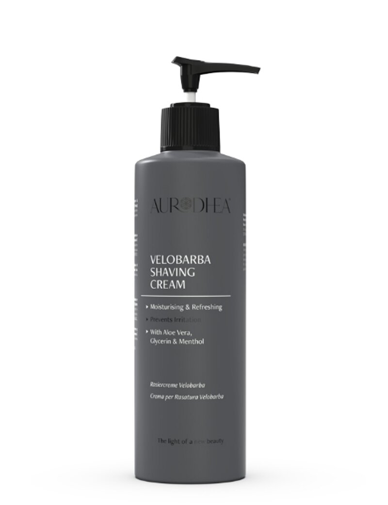 Chogan Aurodhea Crema per Rasatura Velobarba  Rasatura Rapida, Delicata e  Idratante con Glicerina e Aloe Vera