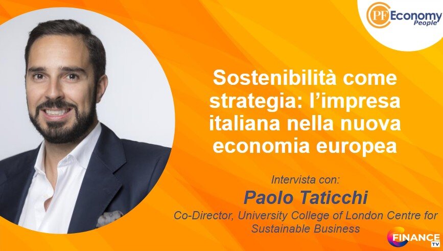 Sostenibilità come strategia: l’impresa italiana nella nuova economia europea Sostenibilità come strategia: l’impresa italiana nella nuova economia europea