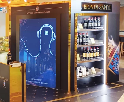 Allestimento pop-up Biondi Santi presso La Rinascente Milano Duomo