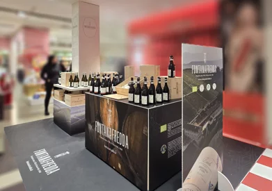 allestimento pop-up fontanafredda rinascente roma milano