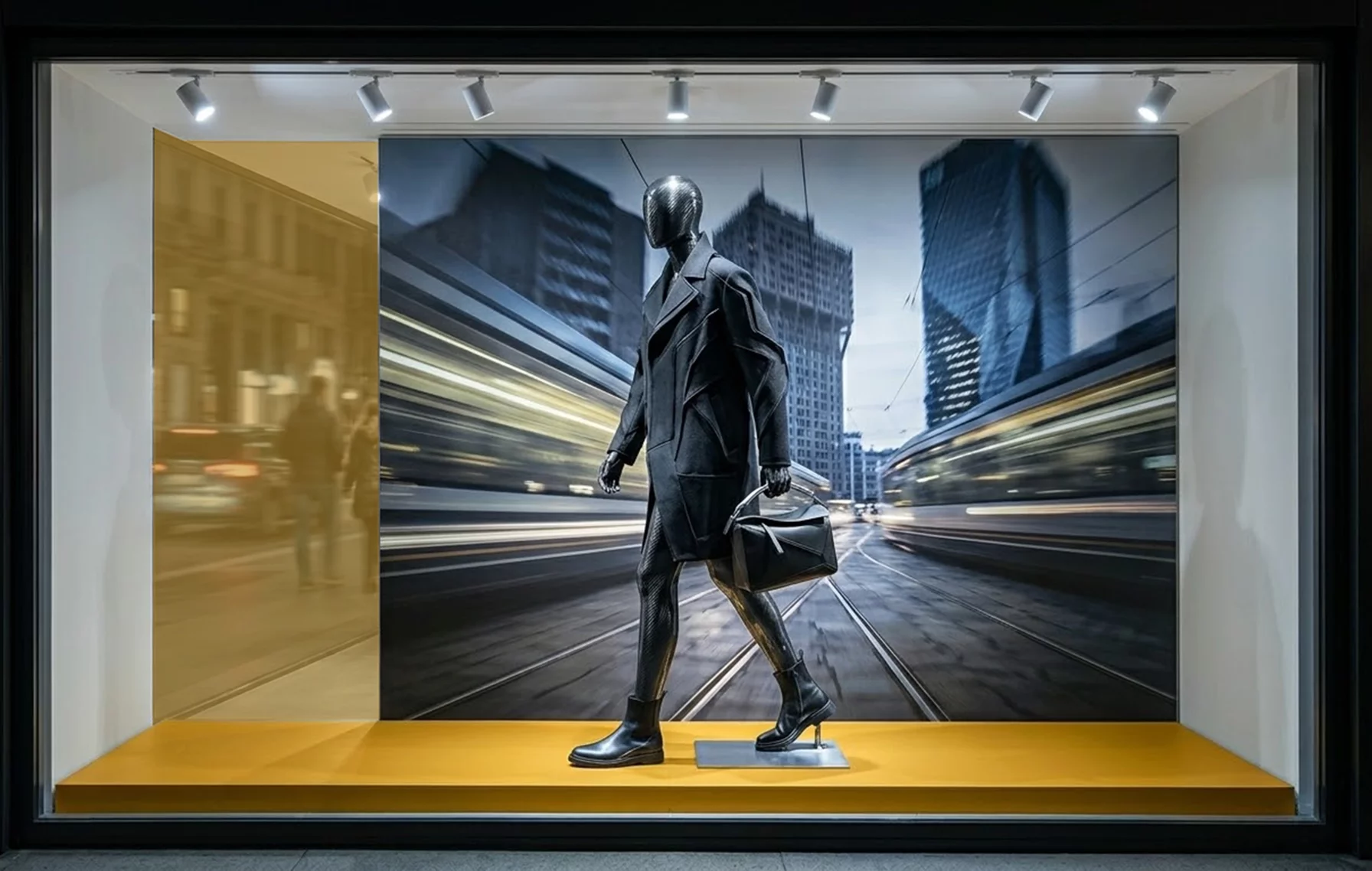 Allestimento pop-up luxury presso Rinascente Milano Duomo: ingegnerizzazione strutture autoportanti e montaggi notturni per brand internazionali.