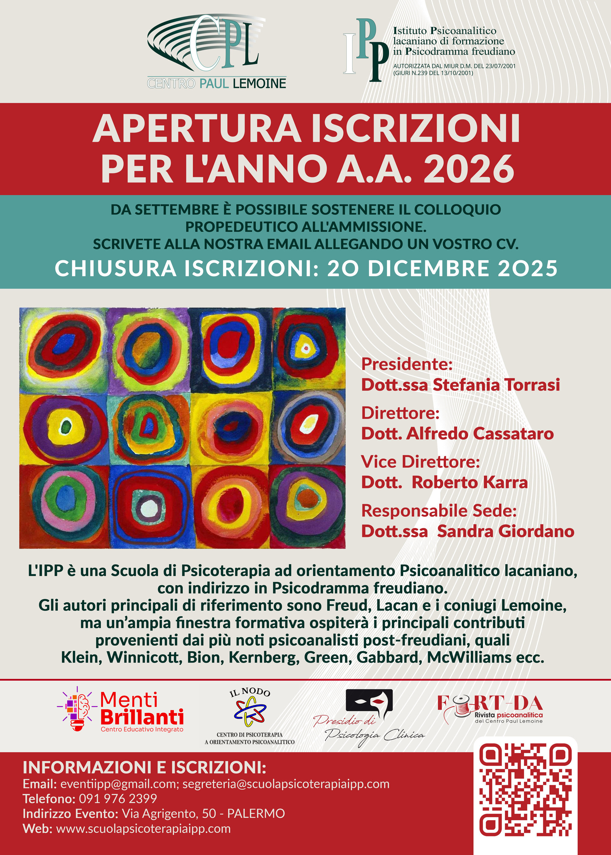 APERTURA ISCRIZIONI a.a.2026