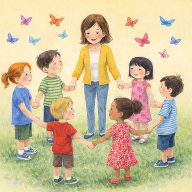 bambini in cerchio