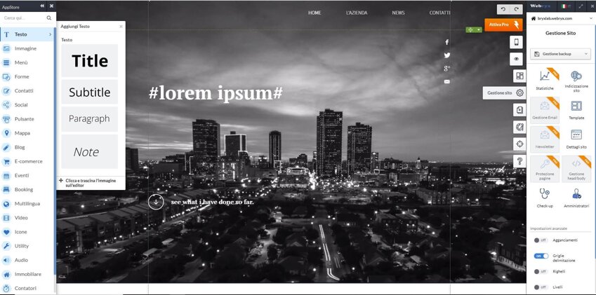 realizzare un sito gratis webryx 35