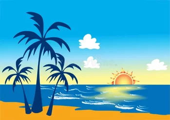 spiaggia-con-le-palme-ed-il-tramonto-57219105
