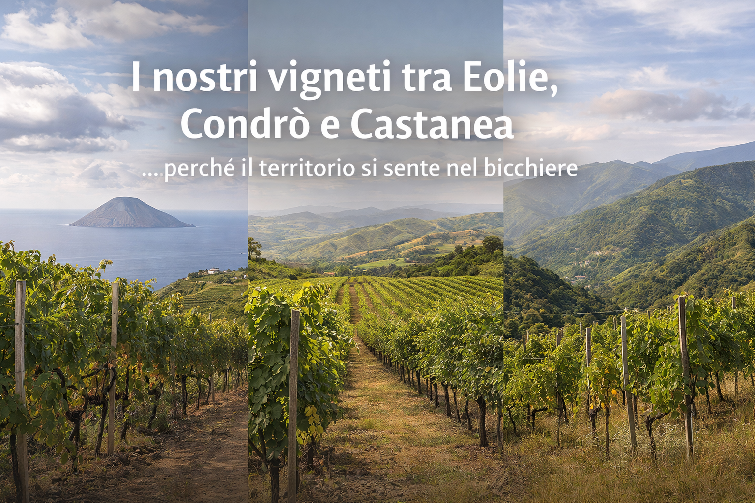 I nostri vigneti tra Eolie, Condr&ograve; e Castanea: perch&eacute; il territorio si sente nel bicchiere