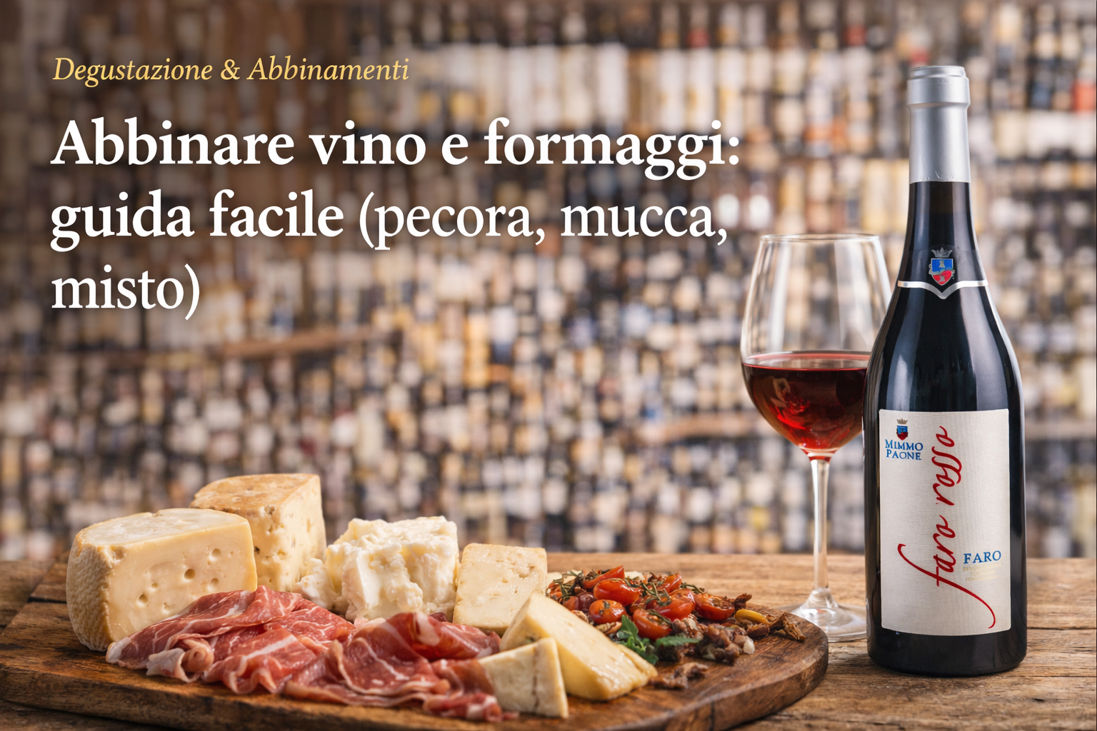 Abbinare vino e formaggi: guida facile (pecora, mucca, misto)