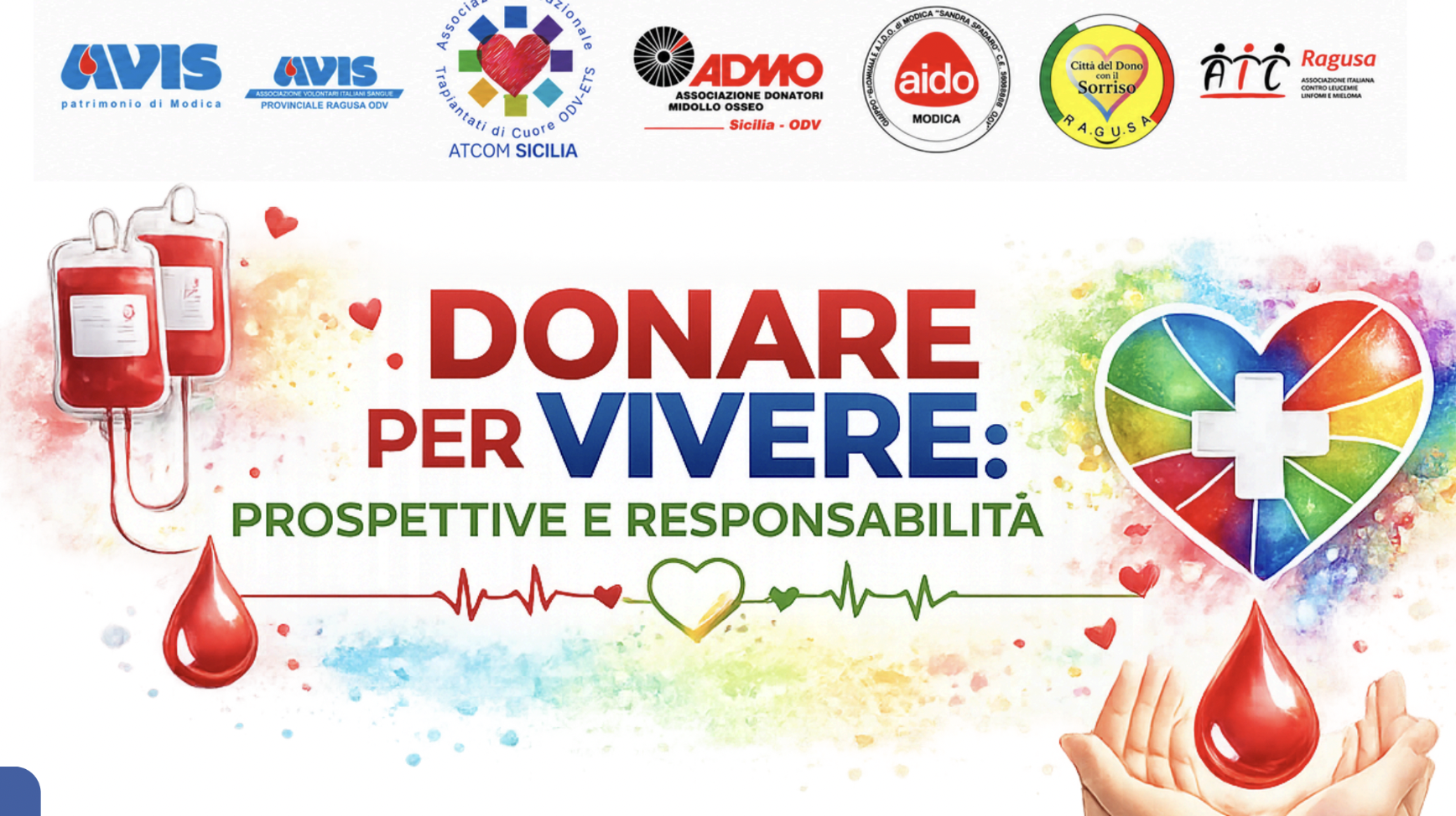 Su SudSalute Donare per vivere: a Modica un confronto su sangue, organi e midollo osseo tra responsabilità, informazione e solidarietà
