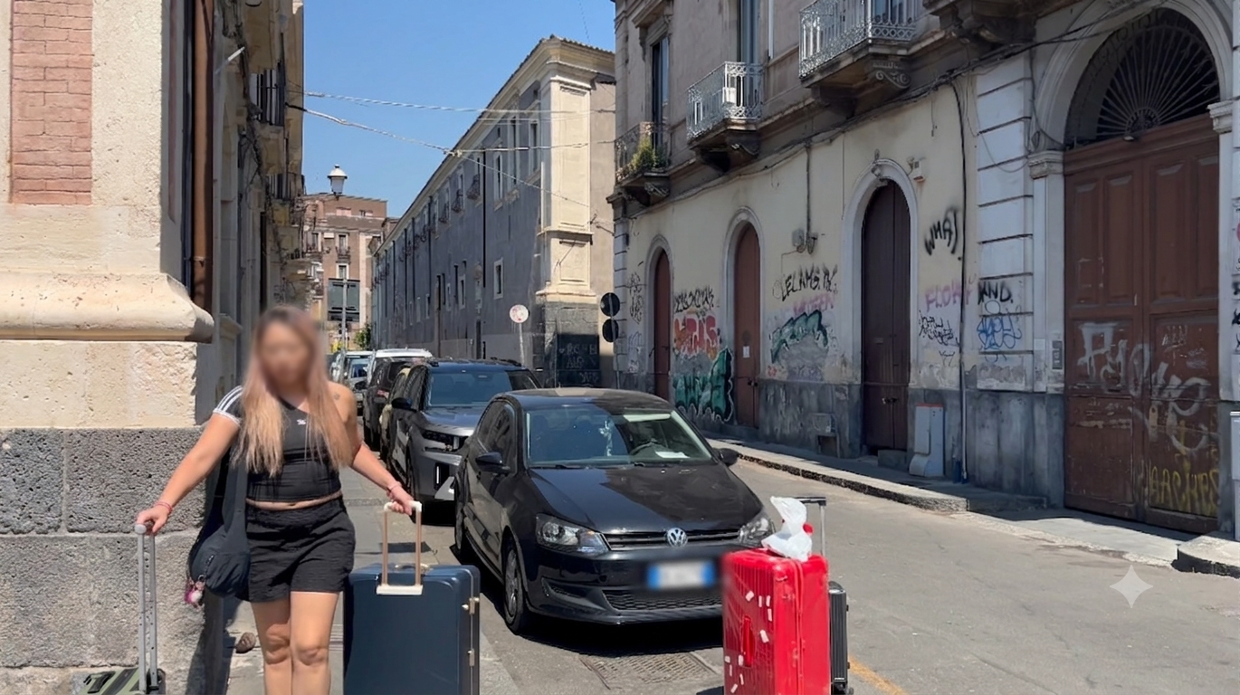 Piazza Cardinale Pappalardo: l'area di carico e scarico diventa un parcheggio privato per turisti Piazza Cardinale Pappalardo: l'area di carico e scarico diventa un parcheggio privato per turisti