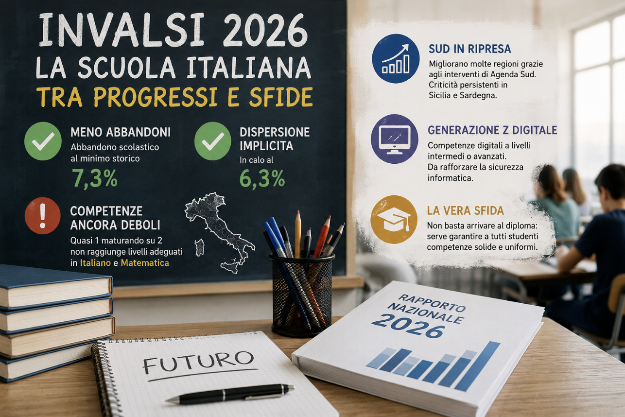 Su SudLIFE Invalsi 2026: dispersione al minimo, ma sulle competenze la Sicilia è ancora indietro