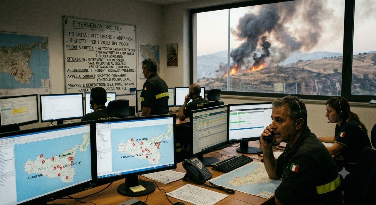 Su SudPalermo Vigili del Fuoco sotto attacco: l'apocalisse incendi e la denuncia della CISL