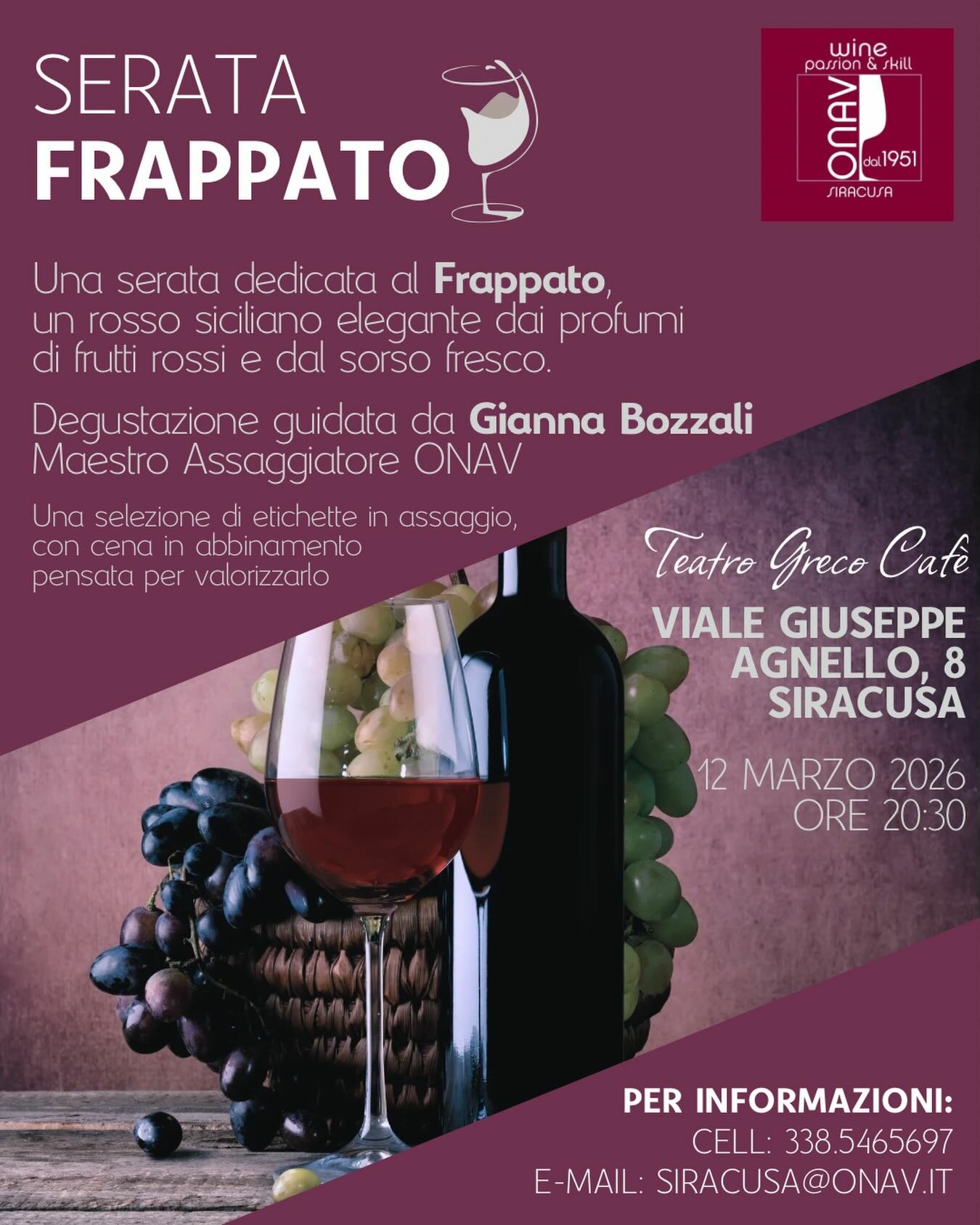 Su SudGusto Il fascino elegante del Frappato: ONAV Siracusa presenta una serata tra storie e sfumature Su SudGusto Il fascino elegante del Frappato: ONAV Siracusa presenta una serata tra storie e sfumature