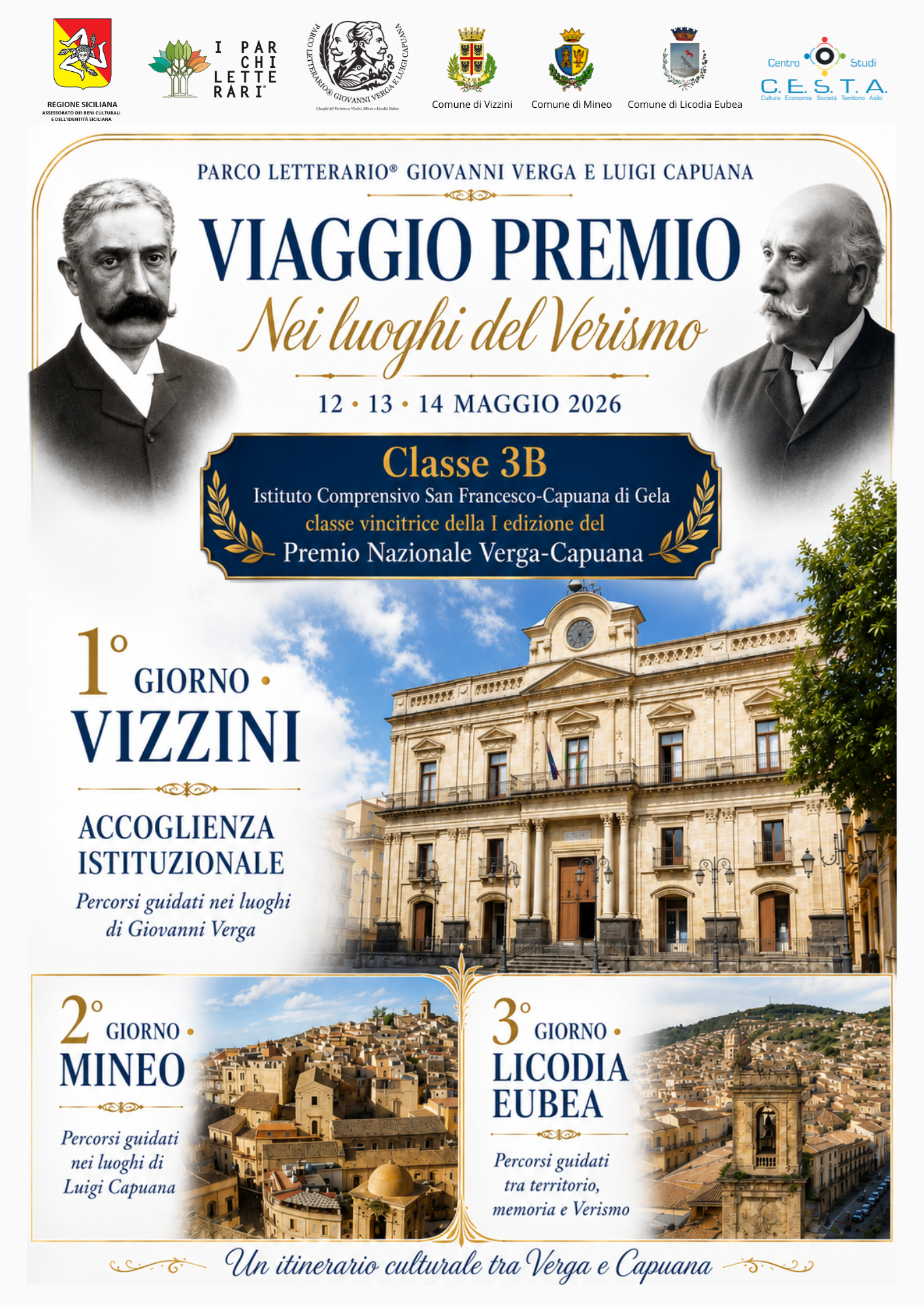 Su SudARTE Viaggio premio nei luoghi del Verismo per la classe 3B dell’I.C. San Francesco-Capuana di Gela, vincitrice del Premio Nazionale “Verga-Capuana” Su SudARTE Viaggio premio nei luoghi del Verismo per la classe 3B dell’I.C. San Francesco-Capuana di Gela, vincitrice del Premio Nazionale “Verga-Capuana”
