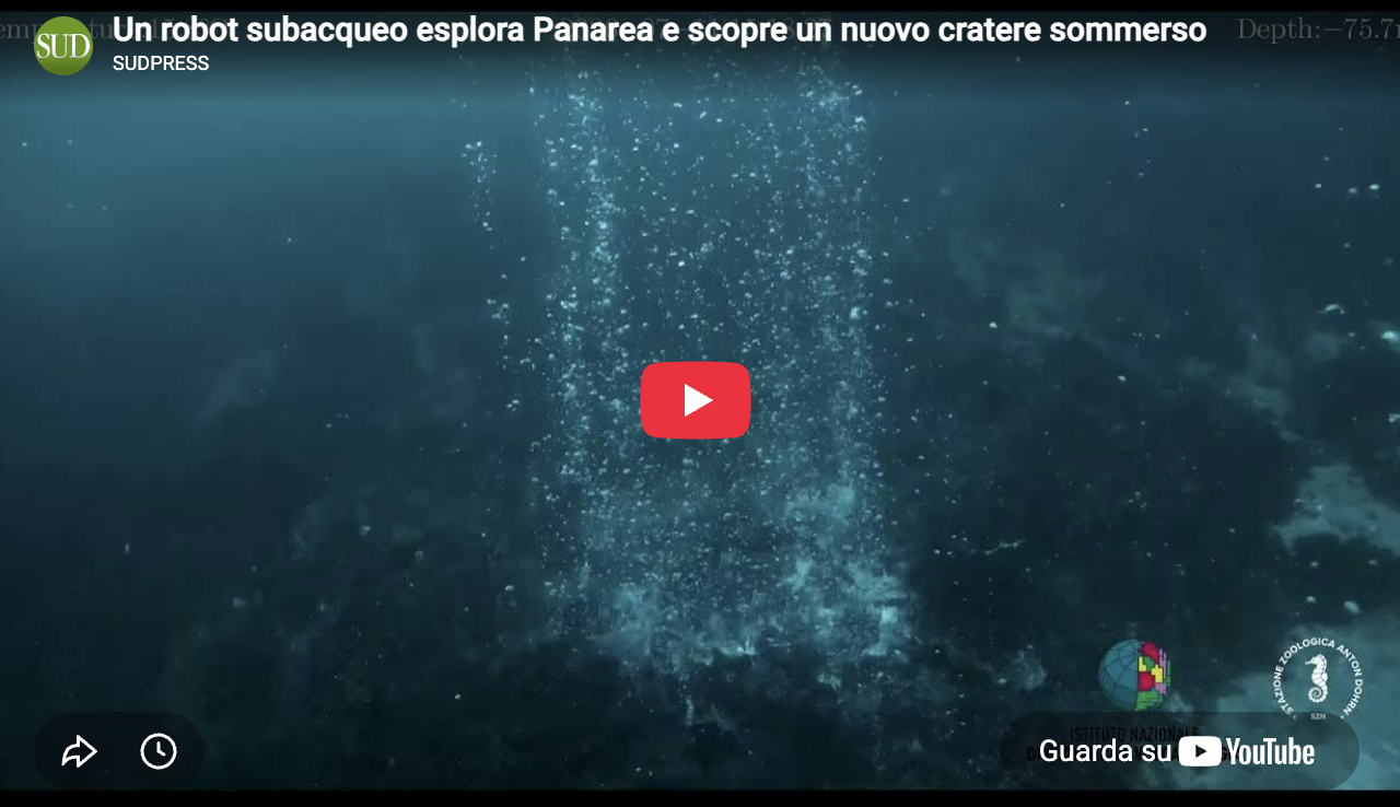 Su SudHiTech Un robot subacqueo esplora Panarea e scopre un nuovo cratere sommerso