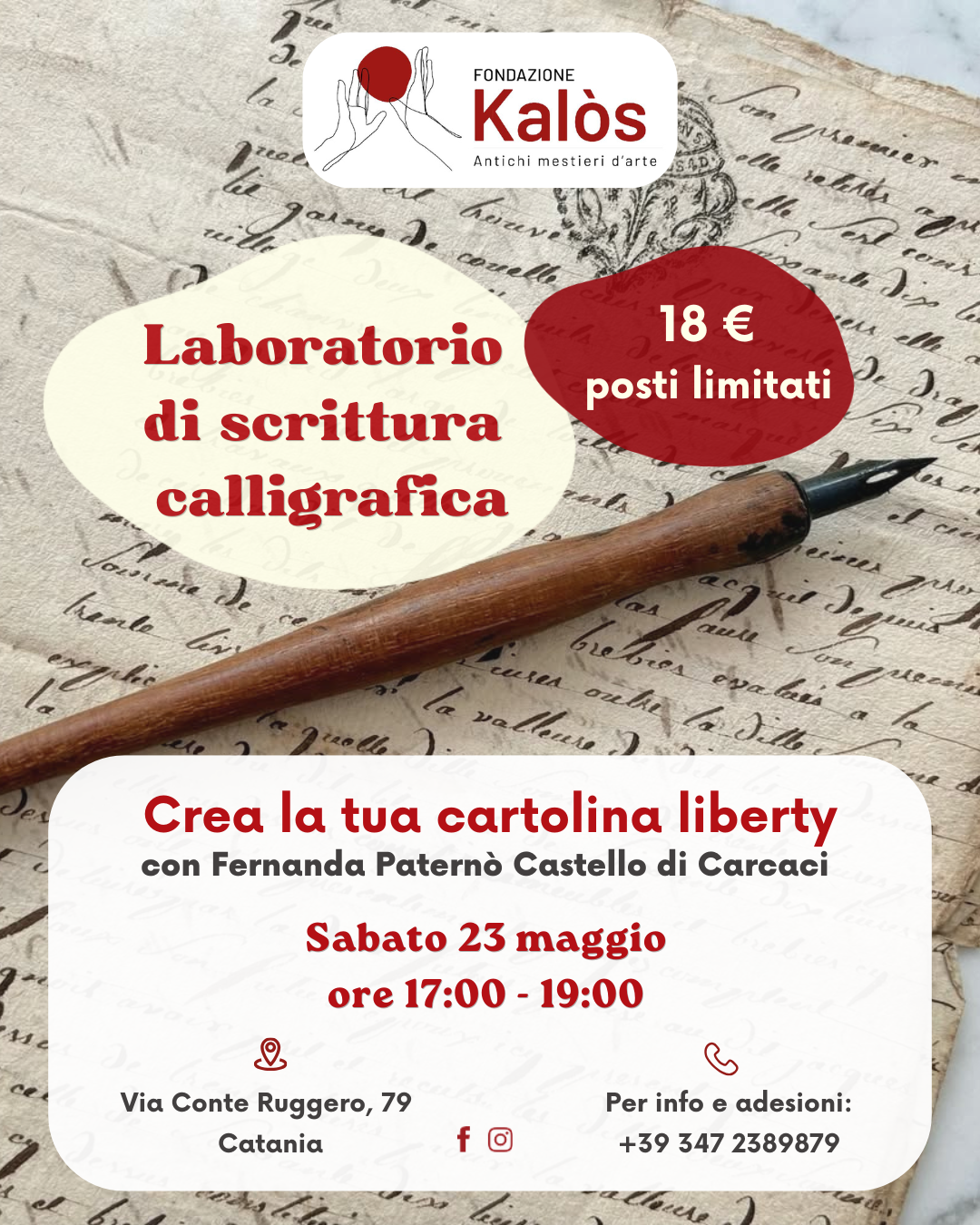 Nuovo Laboratorio di scrittura calligrafica!
