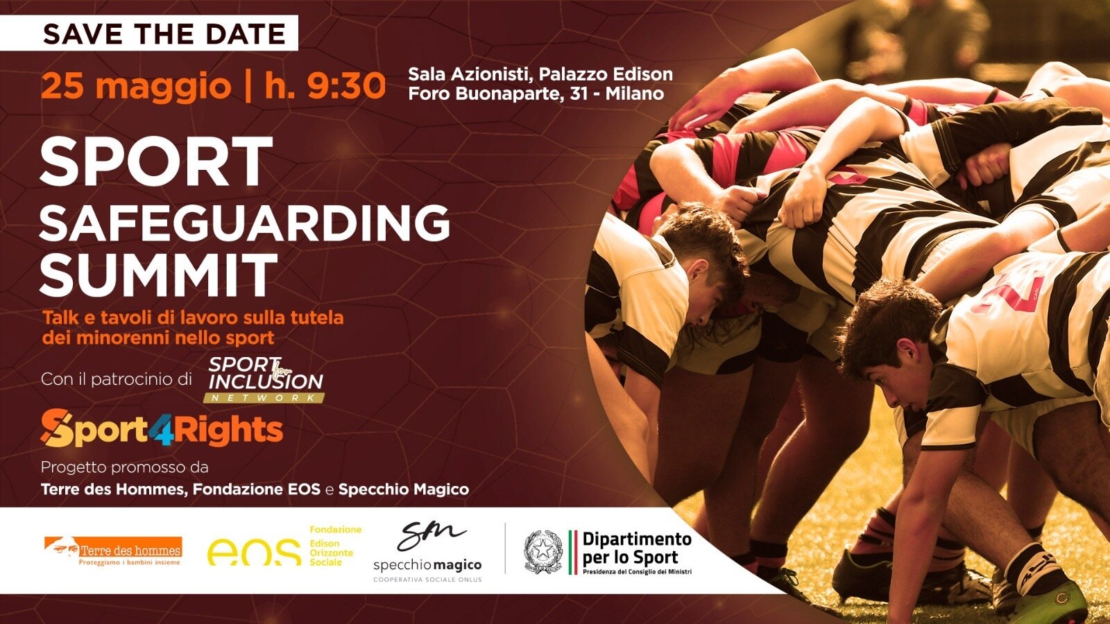 Sport Safeguarding Summit, a Milano il 25 maggio