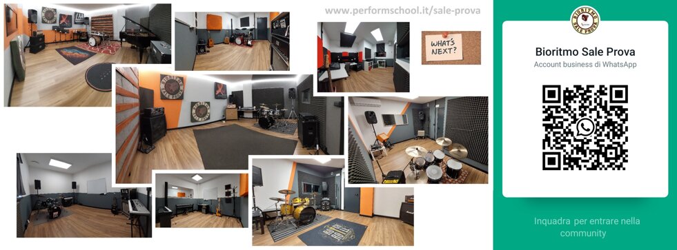 Rehearsal rooms | Bioritmo studio - Perform School of music