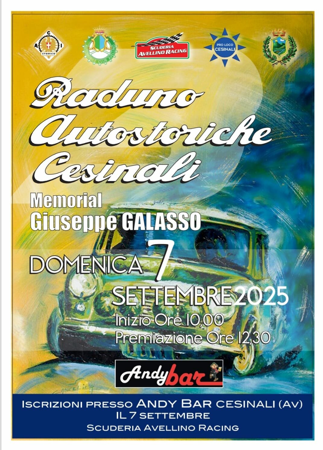 Raduno di Autostoriche a Cesinali: Memorial Giuseppe Galasso