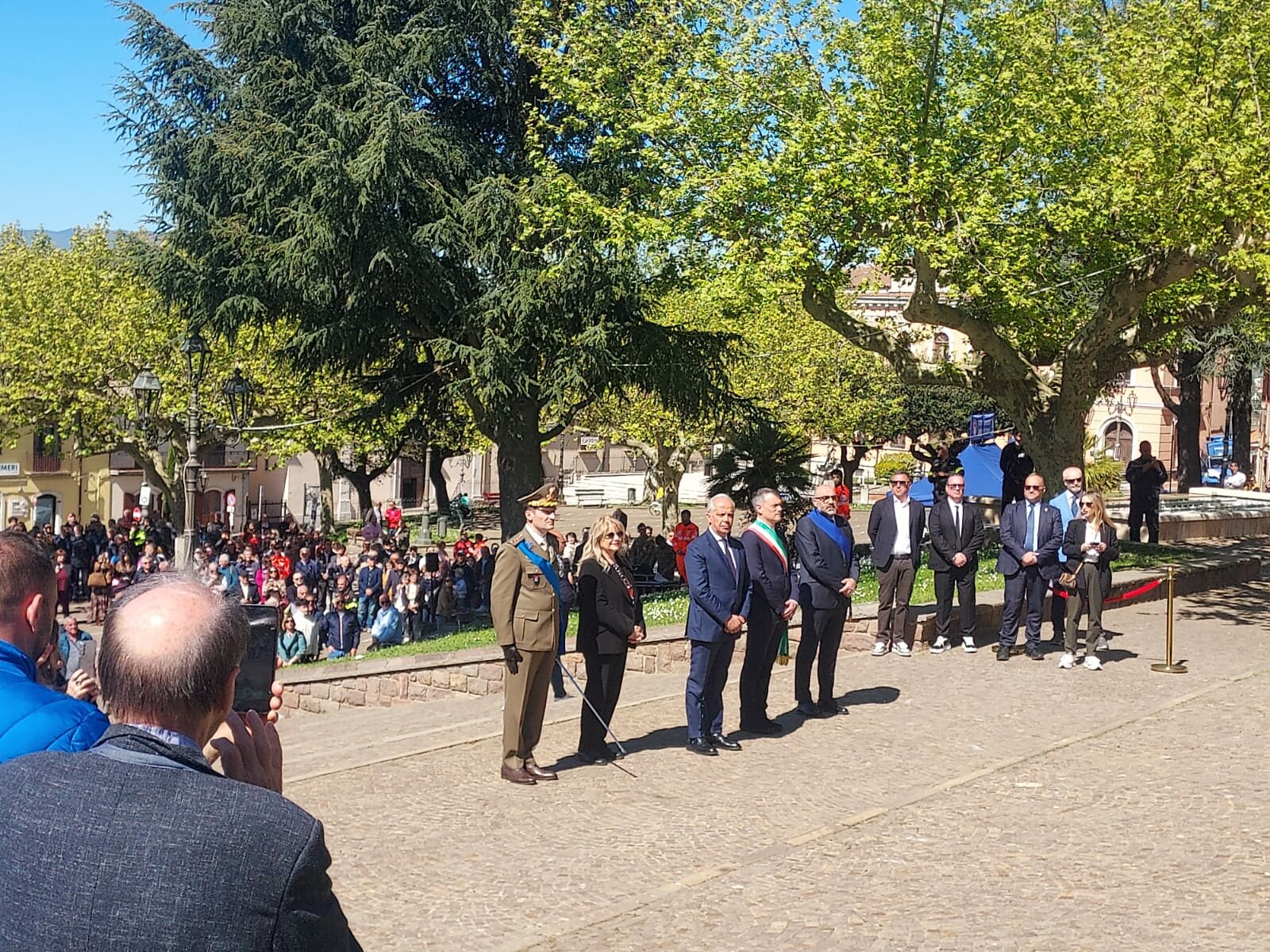 Il ministro dell'Interno Matteo Piantedosi a Montemiletto per la Festa della Liberazione