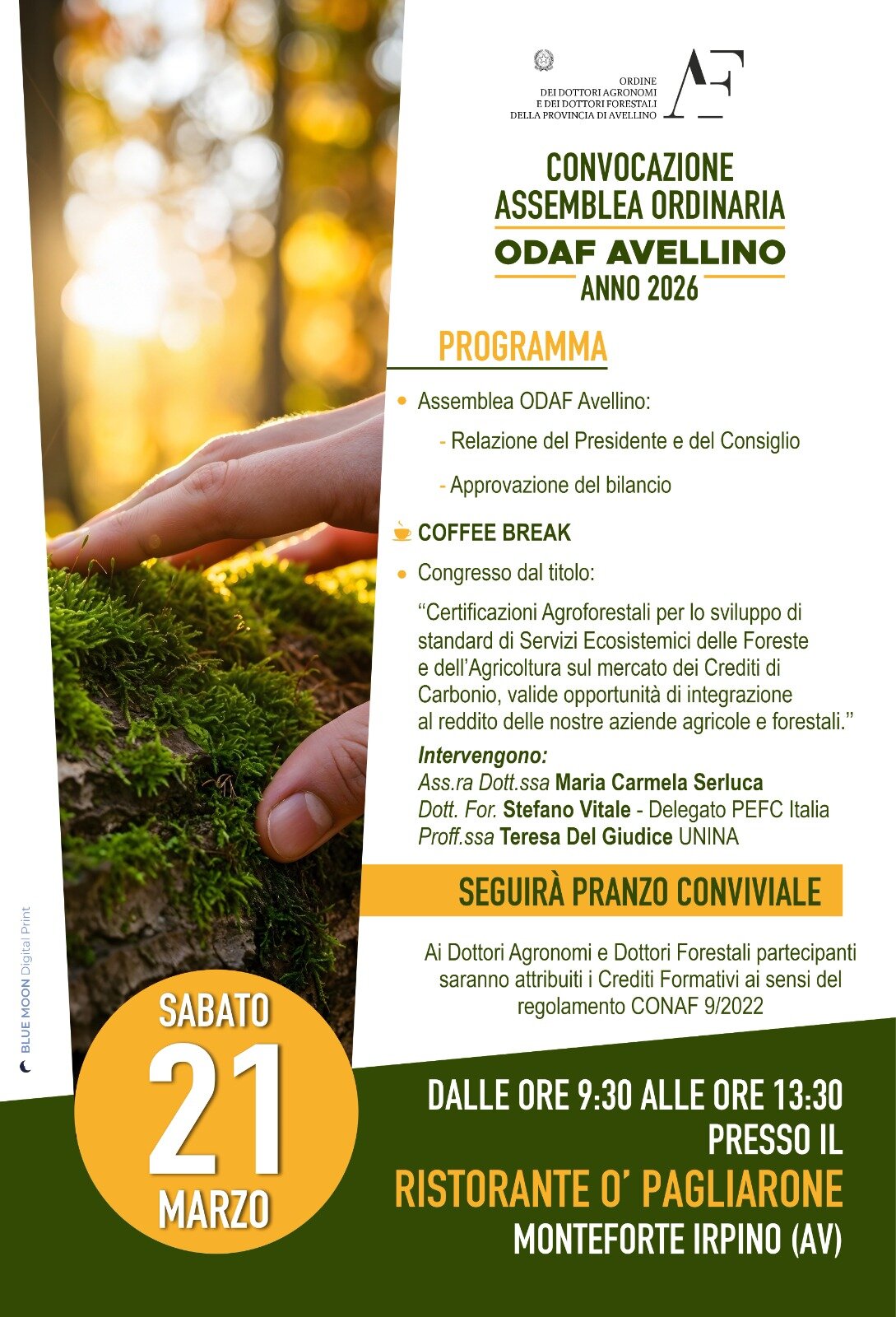 Agronomi e Forestali a confronto a Monteforte Irpino: focus su crediti di carbonio e servizi ecosistemici