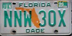 targa-auto-originale-stato-florida-contea-miami-dade-serie-19911997-nnw30x