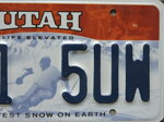 targa-auto-originale-stato-utah-sciatore-greatest-snow-on-the-earth-serie-2007oggi-e715uw