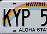 targa-auto-originale-stato-hawaii-aloha-state-arcobaleno-1991oggi-kyp547