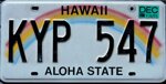 targa-auto-originale-stato-hawaii-aloha-state-arcobaleno-1991oggi-kyp547