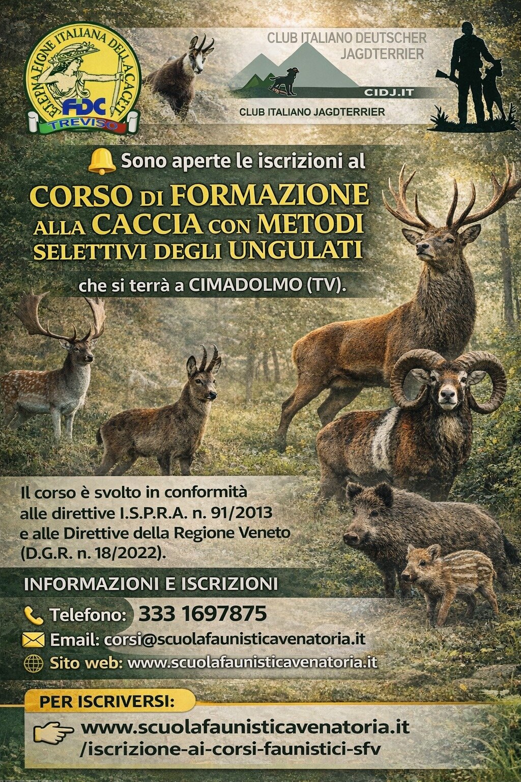 Corso per abilitazione al prelievo selettivo degli ungulati 2026