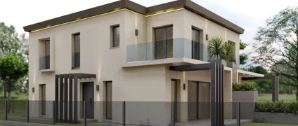 Arkitekture moderne rezidenciale - Fasade me dritare te medha dhe izolim akustik - AEB Arkitekture moderne rezidenciale - Fasade me dritare te medha dhe izolim akustik - AEB