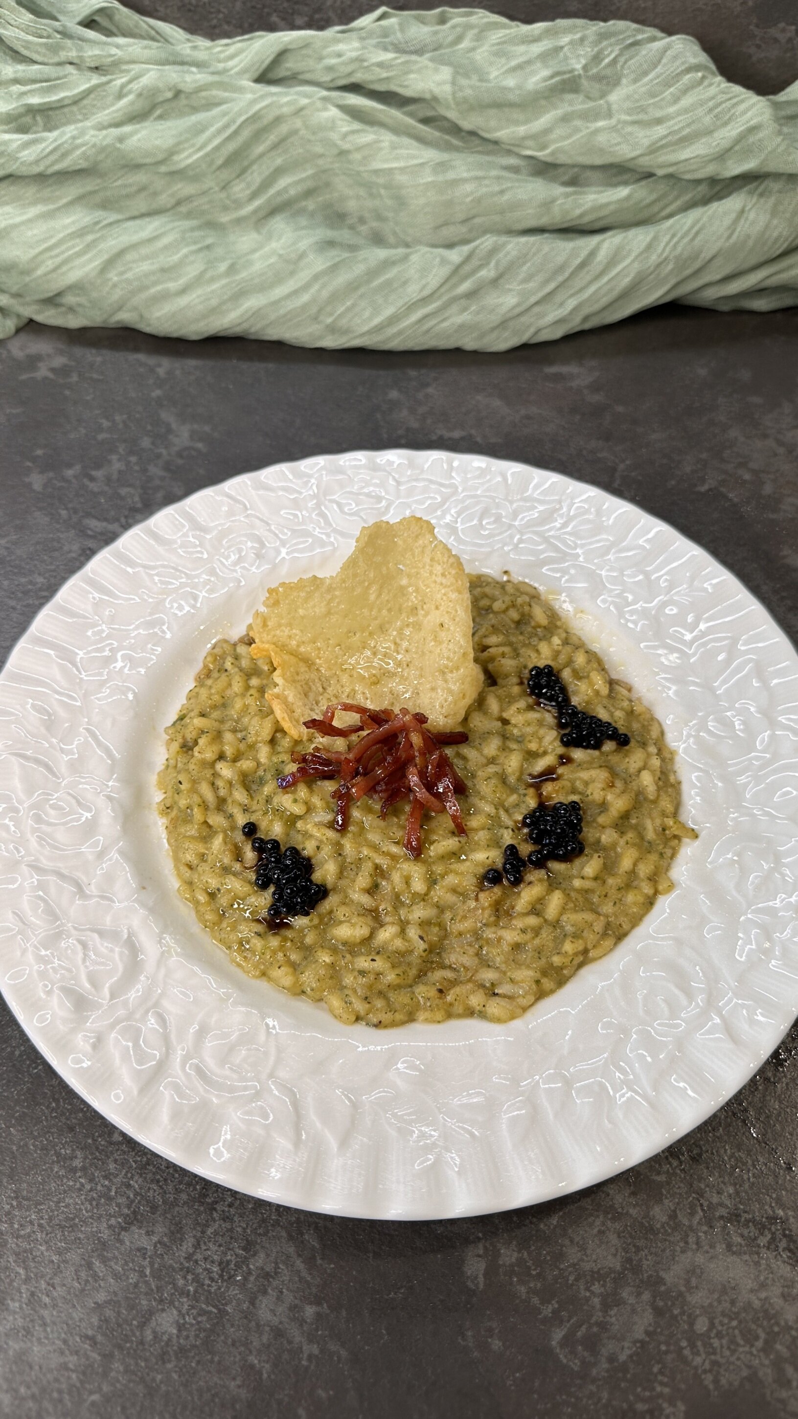 Risotto con zucchine e speck