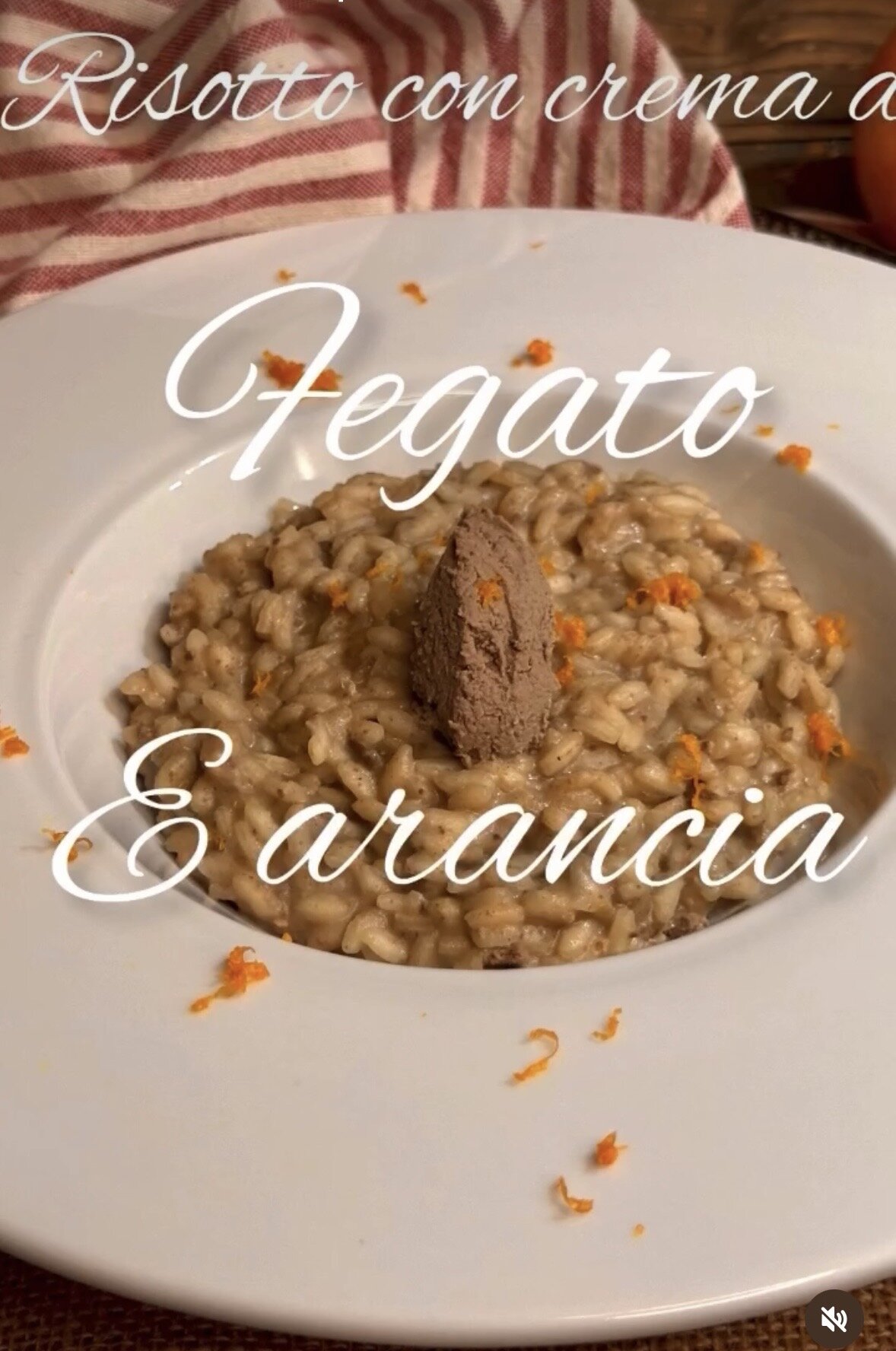 Risotto con crema di fegato