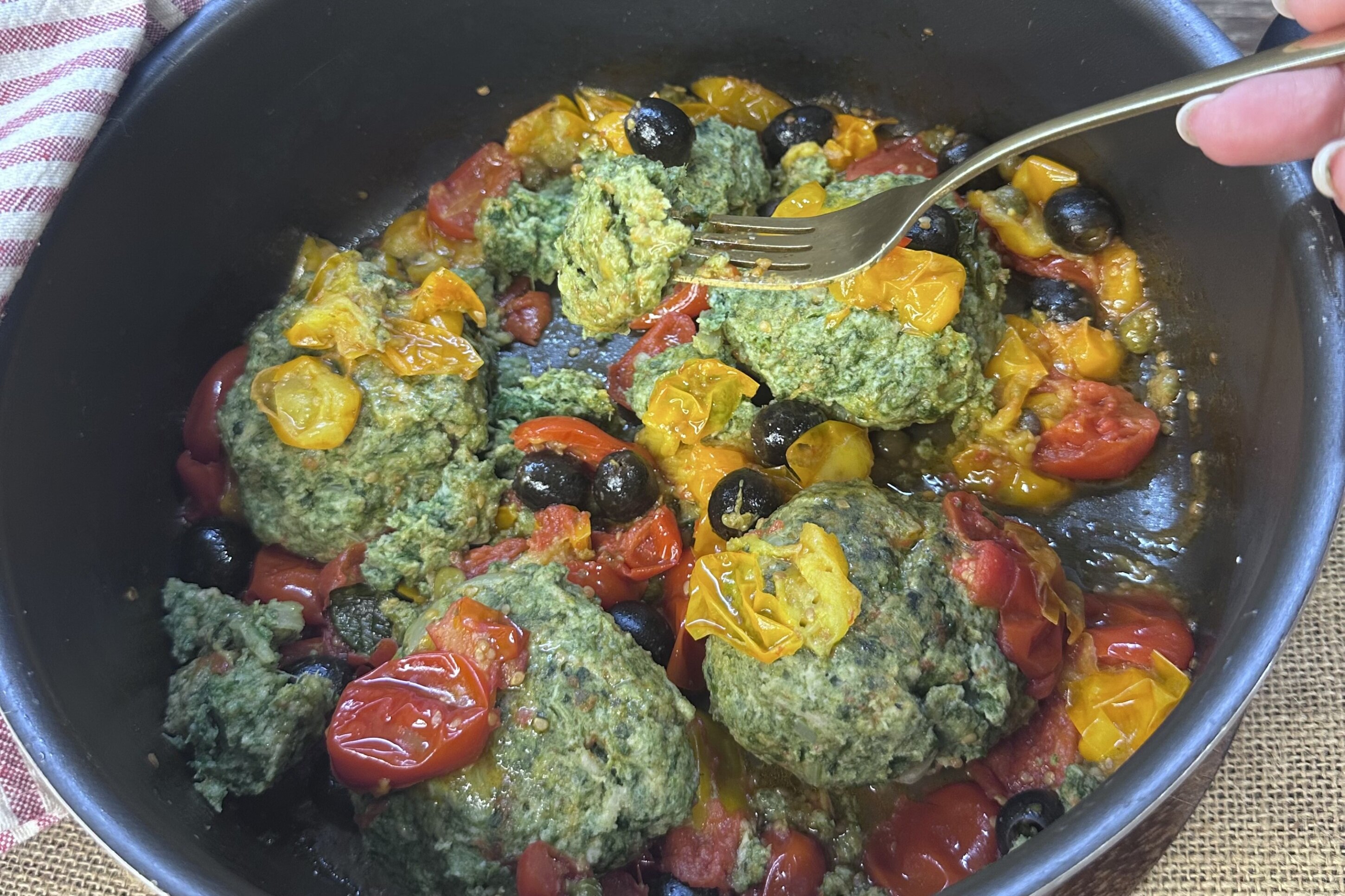 Polpette di pollo e bietole