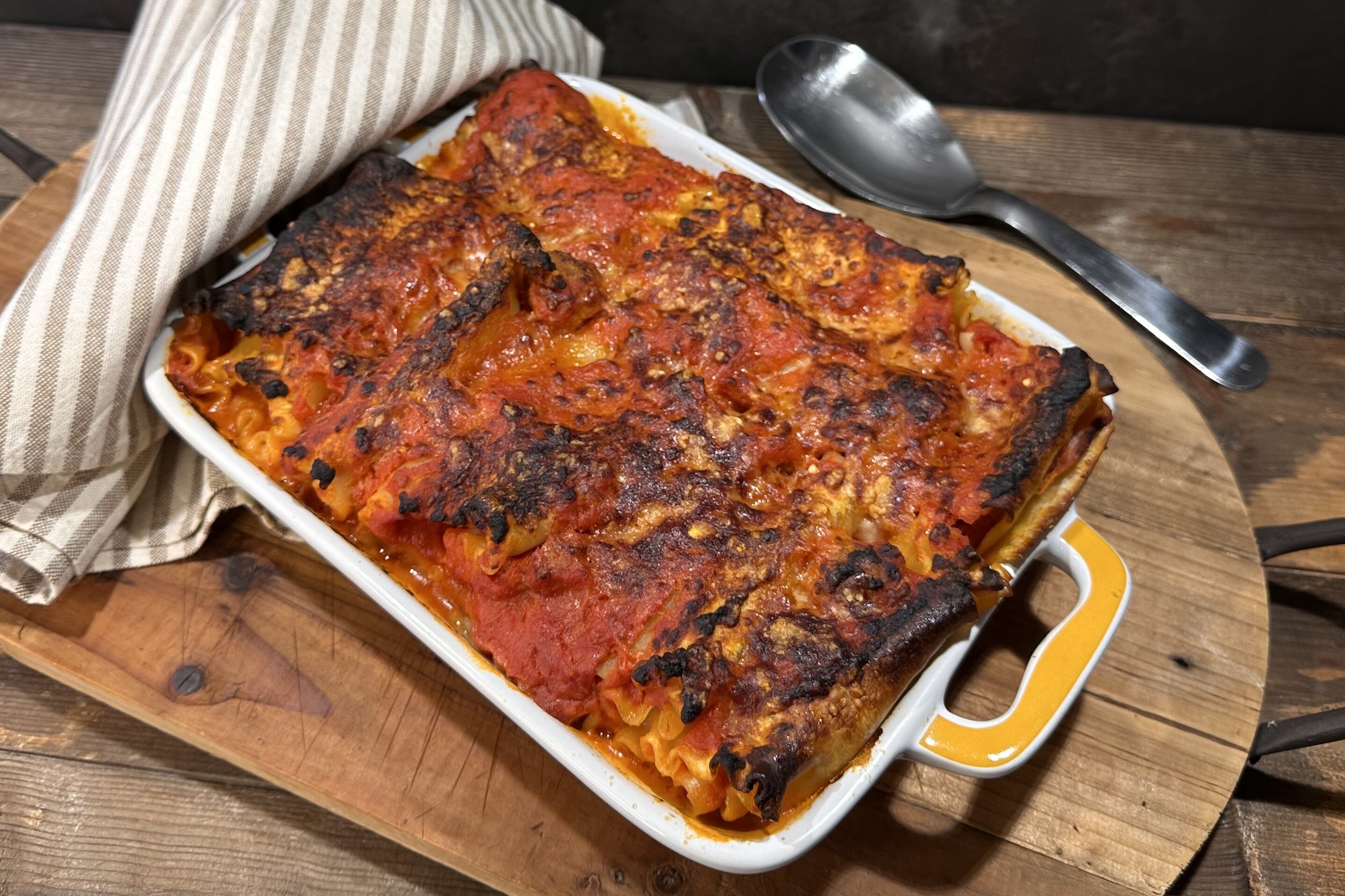 Lasagna riccia ripiena al forno
