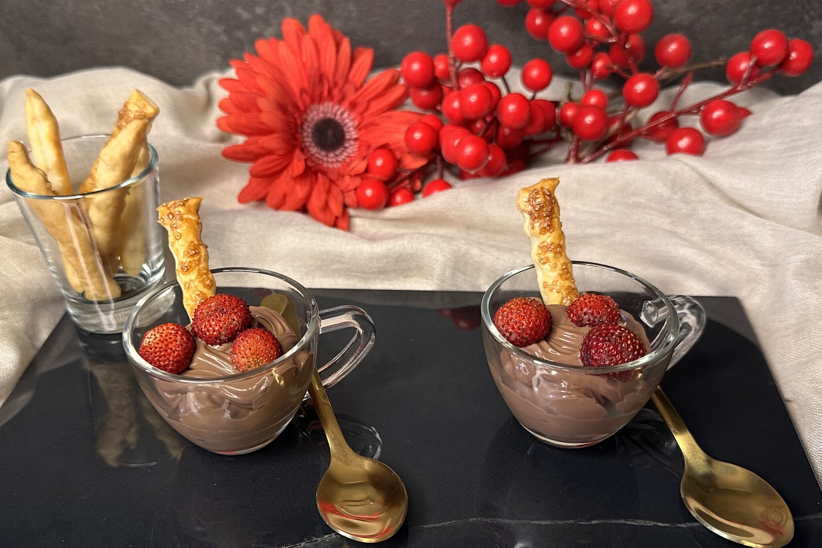 Tazzina di Namelaka al cioccolato fondente