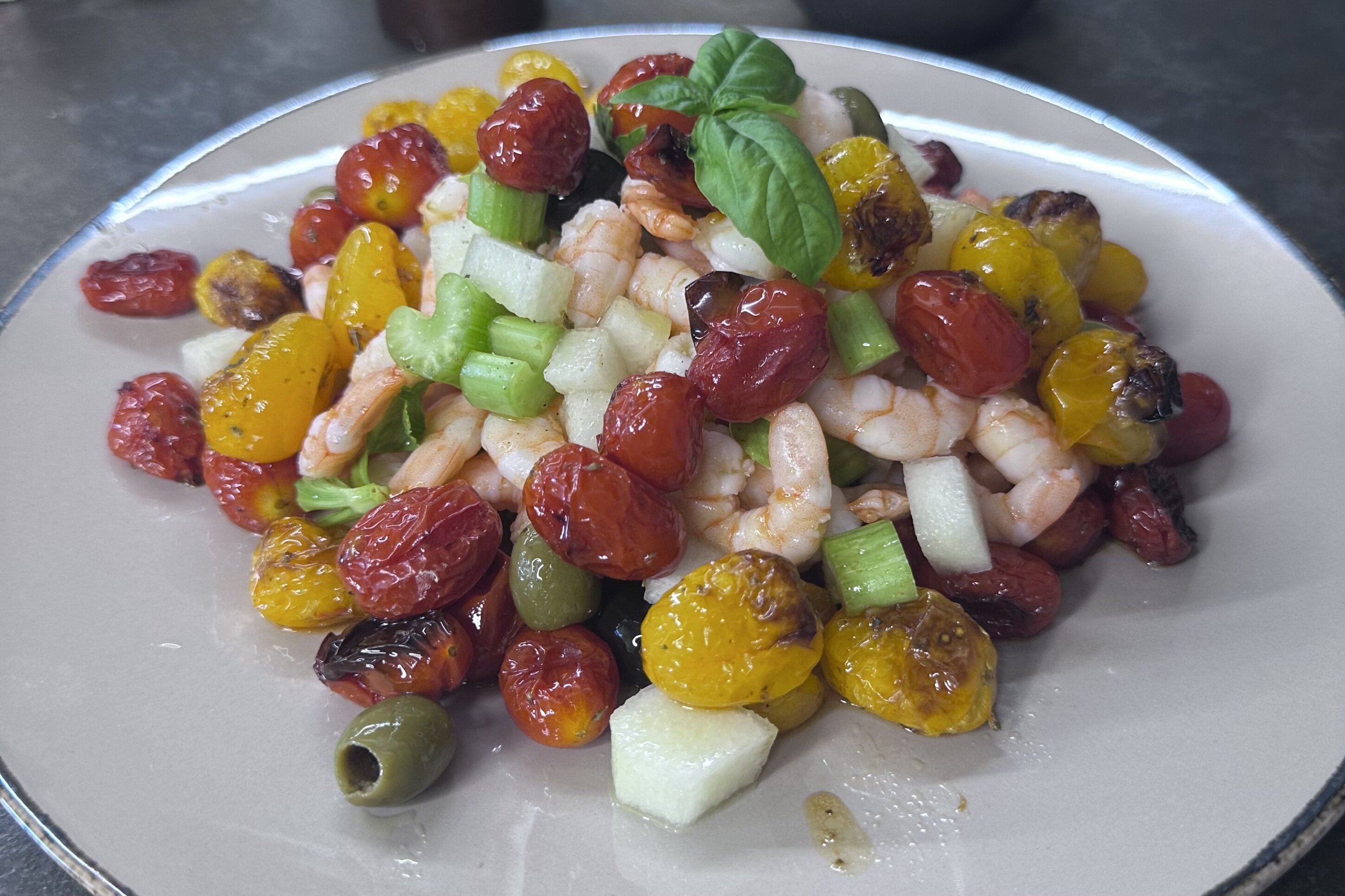 Insalata di gamberi con le pere
