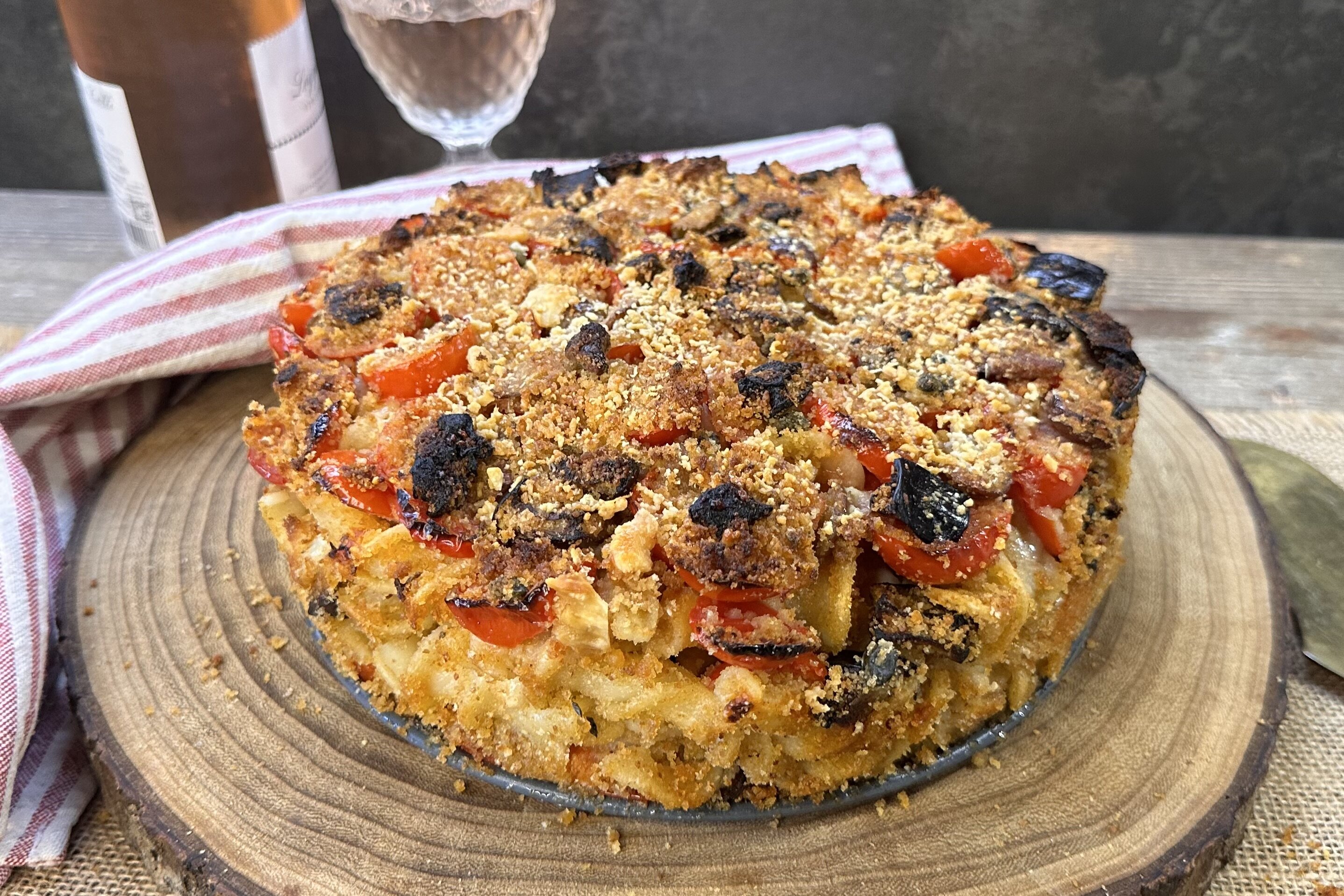 Pasta alla pizzaiola al forno con melanzane
