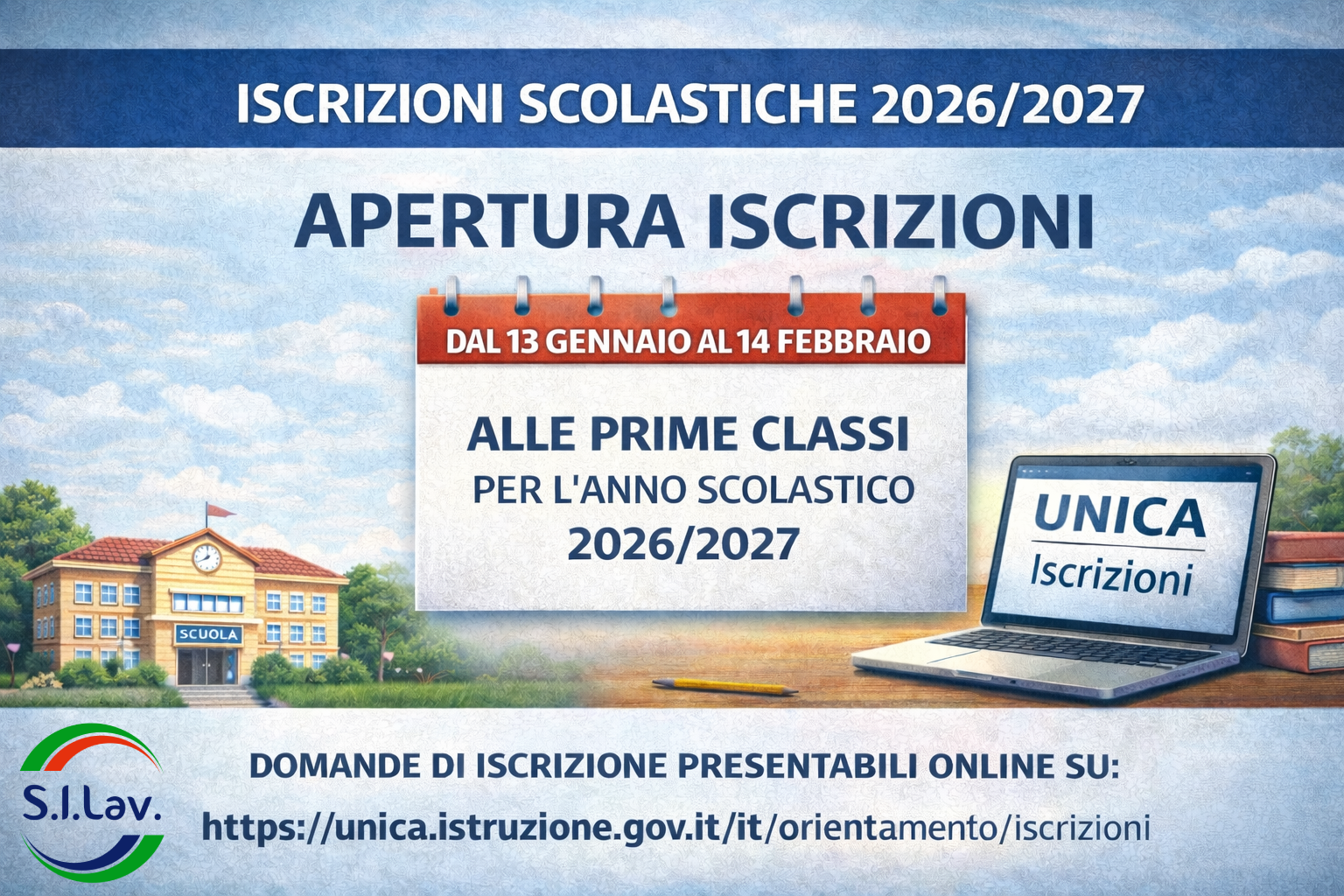 Sono ufficialmente partite le iscrizioni scolastiche 2026/2027.