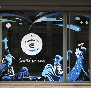 illustration, Nicolo canova, design, art, window display, live performance, Milan, editorial illustration