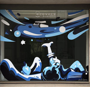 illustration, Nicolo canova, design, art, window display, live performance, Milan, editorial illustration