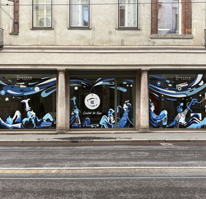 illustration, Nicolo canova, design, art, window display, live performance, Milan, editorial illustration