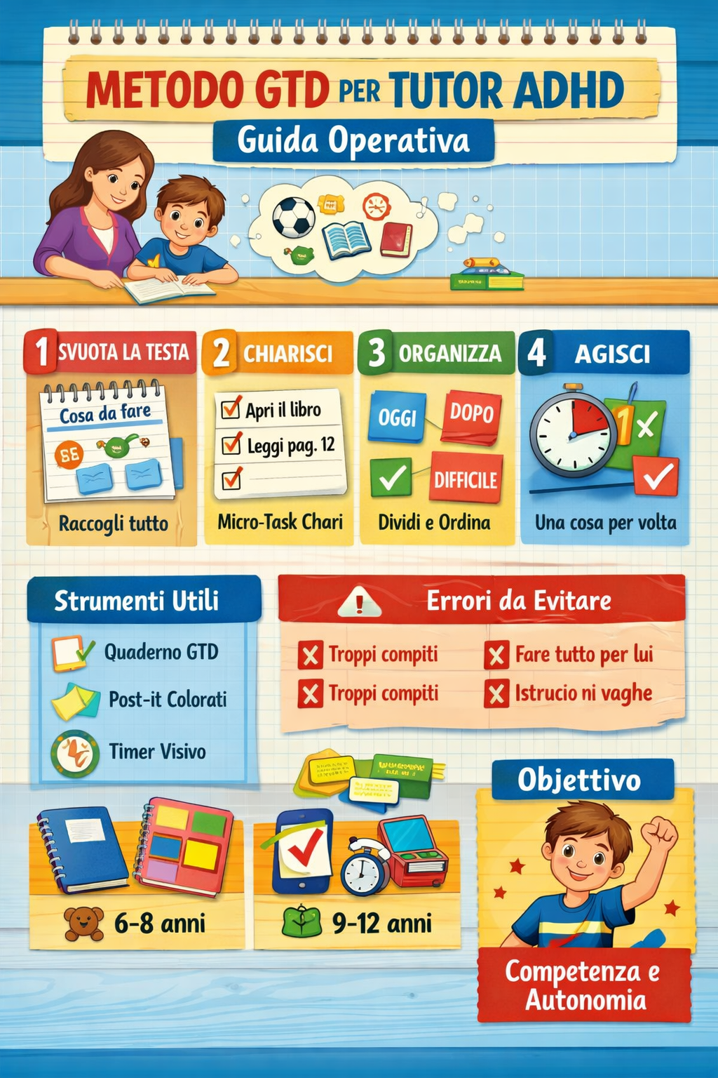 Il Metodo Allen GTD: una guida pratica per bambini e ragazzi con ADHD