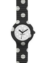 orologi-unisex-32-millimetri-solo-tempo-bianco-a-pois-e-tessuto-e-silicone-nero-e-bianco-pois-hwu0421-hip-hop
