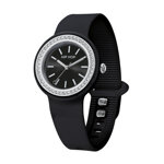 orologio-donna-34-millimetri-solo-tempo-nero-e-ghiera-con-cristalli-rainbow-bianchi-e-silicone-nero-herodot-bezel-glam-crystal-black-hwu1305-hip-hop