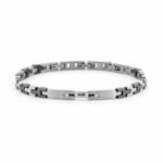 bracciale-uomo-piastrina-con-cristalli-neri-e-acciaio-4ubr7994-4us-cesare-paciotti