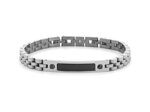 bracciale-uomo-piastrina-acciaio-brunito-e-cristalli-neri-4ubr7991-4us-cesare-paciotti