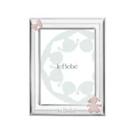 cornice-rosa-sagome-bimba-e-fiocco-13x18-lbc012-le-bebe