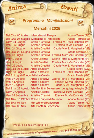 programma mercatini 2026 programma mercatini 2026